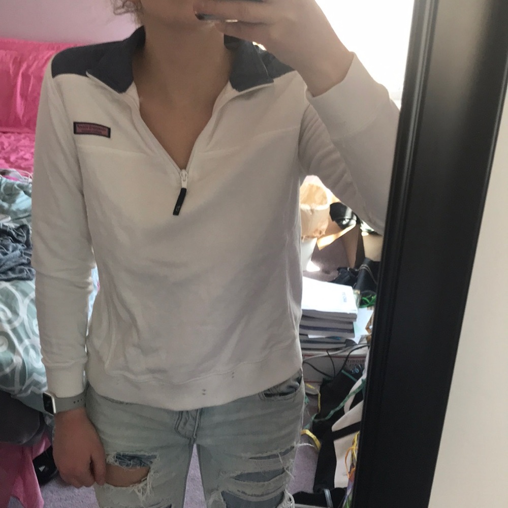 Vineyard Vines Shep Shirt White with Chambray